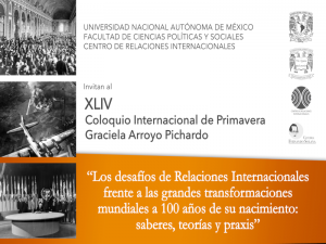 XLIV Coloquio Internacional de Primavera. Graciela Arroyo Pichardo @ Auditorio Ricardo Flores Magón, FCPyS | Ciudad de México | Ciudad de México | México