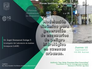 Modelación dinámica para generación de escenarios de peligro hidrológico en cuencas urbanas @ Auditorio Ing. Geóg. Francisco Díaz Covarrubias | Ciudad de México | Ciudad de México | México