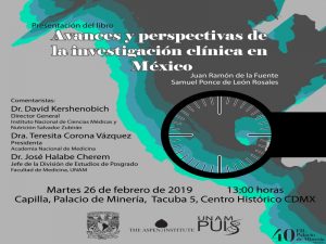 "Avances y perspectivas de la  investigación clínica en México @ Salón La Capilla, Palacio de Minería | Ciudad de México | Ciudad de México | México